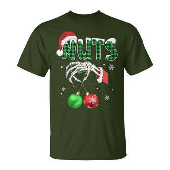 Nuts Chest Christmas Chestnuts Xmas Couple Matching Costume T-Shirt - Thegiftio UK