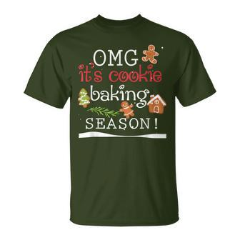 Omg It's Cookie Baking Season Christmas Party T-Shirt | Mazezy