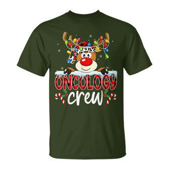 Oncology Crew Reindeer Xmas Merry Christmas T-Shirt - Thegiftio UK