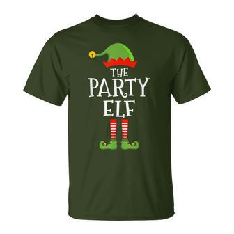 The Party Elf Christmas Matching Family Pajama T-Shirt - Monsterry