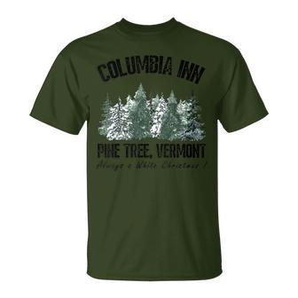 Pine Tree Vermont Always A White Christmas Tree Holiday T-Shirt - Seseable
