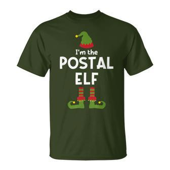 Postal Worker Elf Christmas Party Pajamas Mailman T-Shirt - Monsterry CA