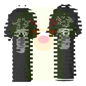 Reindeer Face Matching Family Christmas Deer T-Shirt - Thegiftio