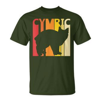 Retro Cymric Cat Merry Christmas T-Shirt | Mazezy