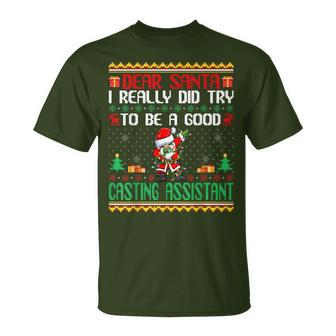 Santa Try To Be A Good Casting Assistant Christmas T-Shirt | Mazezy