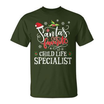 Santa's Favorite Child Life Specialist Christmas Party Xmas T-Shirt - Monsterry UK