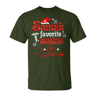 Santas Favorite Palliative Care Specialist Christmas T-Shirt | Mazezy