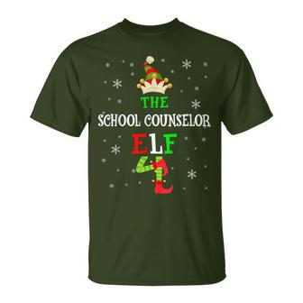 The School Counselor Elf Christmas Elf Matching Family Group T-Shirt - Seseable