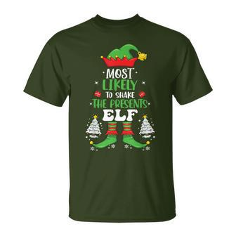 Shake Elf Family Matching Group Christmas Party Pajama T-Shirt - Monsterry CA