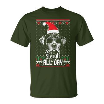 Sleigh All Day Catahoula Cur Christmas T-Shirt | Mazezy