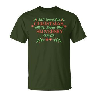 Slovensky Cuvac Christmas Dog Lover Saying Cute Xmas T-Shirt | Mazezy