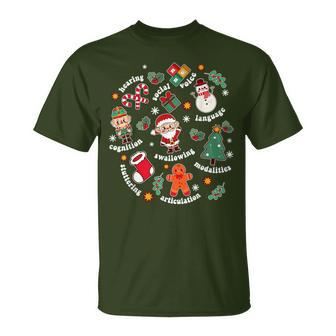 Speech Language Pathologist Slp Santa Squad Christmas T-Shirt - Seseable
