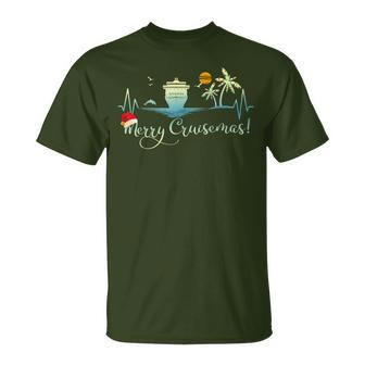 Tropical Heartbeat Christmas Cruise 2023 Merry Cruisemas T-Shirt | Mazezy