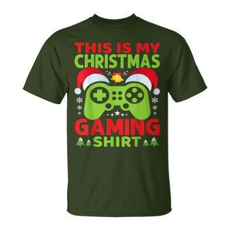 This Is My Video Gaming Christmas Gamer Gaming Xmas T-Shirt - Seseable