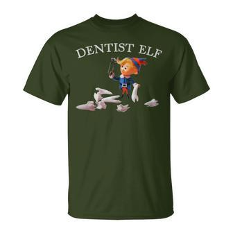 Vintage Retro Christmas Dentist Elf T-Shirt - Seseable