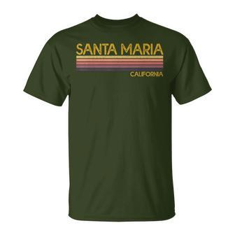 Vintage Retro Style Santa Maria California T-Shirt | Mazezy