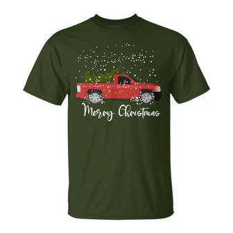 Vintage Truck With Christmas Tree In The Back Xmas Vacation T-Shirt | Mazezy