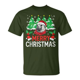 Weddell Seal Christmas Pajama Costume For Xmas Holiday T-Shirt | Mazezy UK