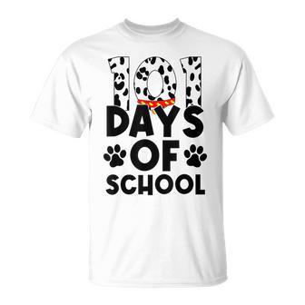 101 Days Of School Today Funny Pet Lover Dalmatian Unisex T-Shirt | Mazezy
