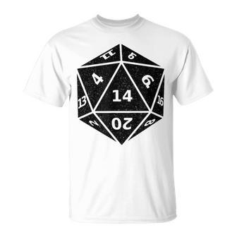 20 Twenty Sided Die Dice T-Shirt | Mazezy