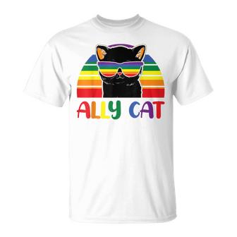 Lgbt Ally Cat Be Kind Gay Rainbow Funny Lgbtq Flag Gay Pride  Unisex T-Shirt