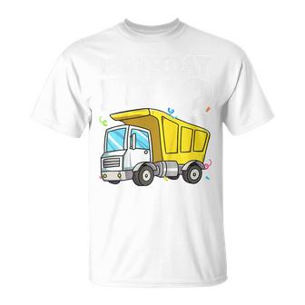 Kids Birthday Boy 2 Two Construction Truck 2Nd Birthday Toddler  Unisex T-Shirt