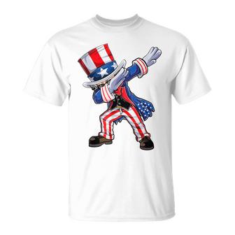 Dabbing Uncle Sam 4Th Of July Kids Women Men Funny Dab Dance  Unisex T-Shirt