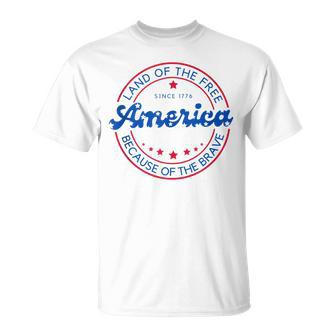 4Th Of July 2023 America Land Of The Free Patriotic American Unisex T-Shirt | Mazezy