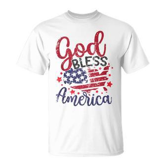 4Th Of July 2023 Patriotic God Bless America Independence Unisex T-Shirt | Mazezy