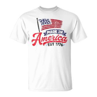 4Th Of July 2023 Patriotic Made-In-America Est 1776 Gifts Unisex T-Shirt | Mazezy