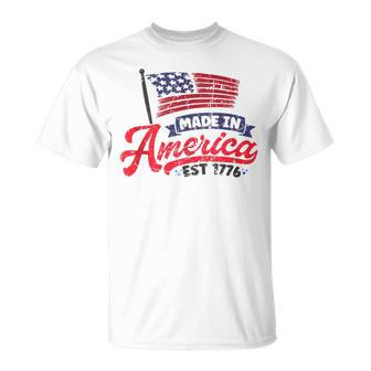 4Th Of July 2023 Patriotic Made-In-America Est 1776 Gifts Unisex T-Shirt | Mazezy AU