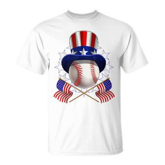 4Th Of July American Baseball Uncle Sam Hat Funny Unisex T-Shirt | Mazezy