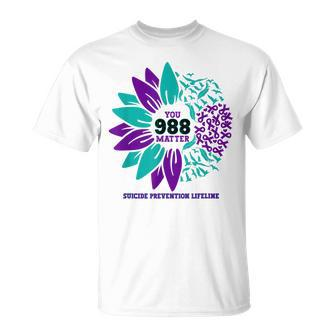 988 Suicide Prevention Awareness Semi-Colon You Matter T-Shirt - Seseable