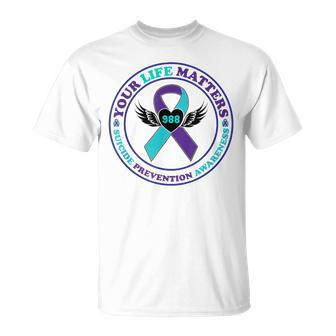 988 Suicide Prevention Awareness Semi-Colon Mental Health T-Shirt - Seseable