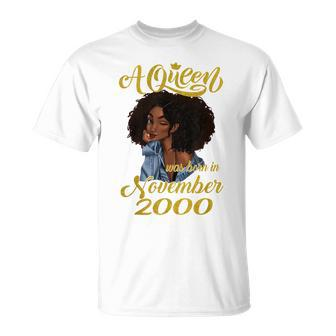 A Queen Was Born In November 2000 20Th Birthday Gift Unisex T-Shirt | Mazezy