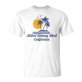 Abbot Kinney Boulevard Blvd California Beach T-Shirt | Mazezy