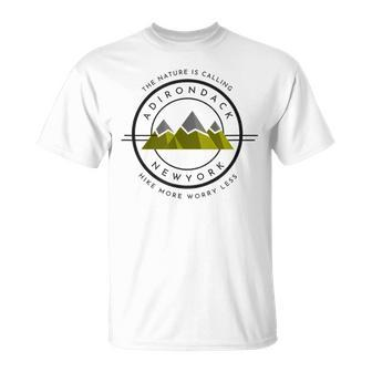 Adirondack High Peak Camping Outdoor Nature Adk New York T-Shirt | Mazezy UK