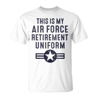 This Is My Air Force Retirement Uniform Usaf Military T-Shirt | Mazezy