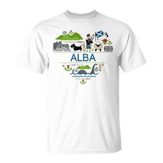 Alba Love | Illustrated Celtic Scot Scotland Pride Unisex T-Shirt | Mazezy