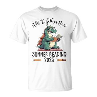 All Together Now Summer Reading 2023 Book Dragon Reading Unisex T-Shirt | Mazezy
