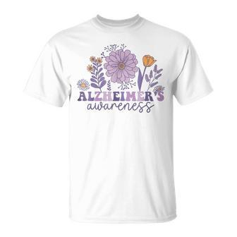 Alzheimer Alzheimers Awareness Dementia Awareness Retro T-Shirt - Monsterry CA