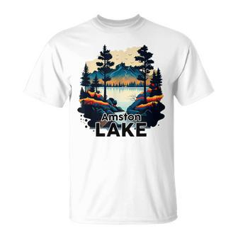 Amston Lake Retro Minimalist Lake Amston T-Shirt | Mazezy