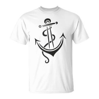 Anchor Tattoo Summer Holiday Beach Party Maritime Gift Idea Unisex T-Shirt | Mazezy