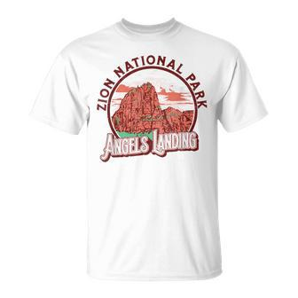 Angels Landing Zion National Park Vintage Graphic T-Shirt | Mazezy