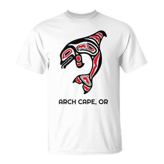 Arch Cape Oregon Native American Orca Killer Whales T-Shirt | Mazezy UK