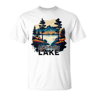 Arkabutla Lake Retro Minimalist Lake Arkabutla T-Shirt | Mazezy