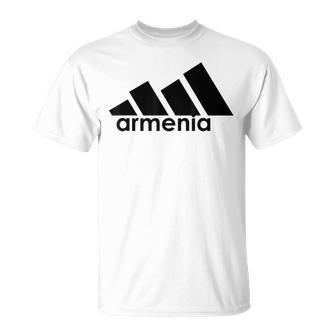 Armenian Pride Stylized Ararat Mountain Armenia Gear Unisex T-Shirt | Mazezy