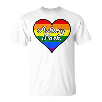 Asbury Park Gay Pride Heart Unisex T-Shirt | Mazezy