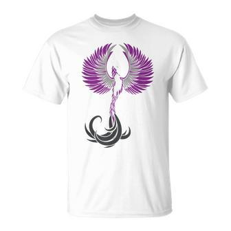 Asexual Phoenix Pride Design Support Asexuality Lgbtq Unisex T-Shirt | Mazezy