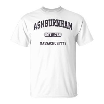 Ashburnham Massachusetts Ma Vintage State Athletic Style T-Shirt | Mazezy